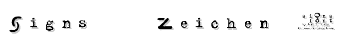 signs - zeichen 2.0 font